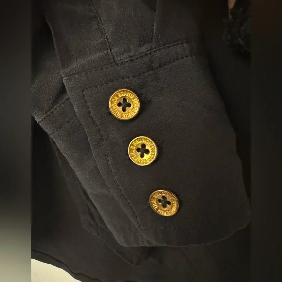 True Religion black silk button down shirt - Picture 4 of 8